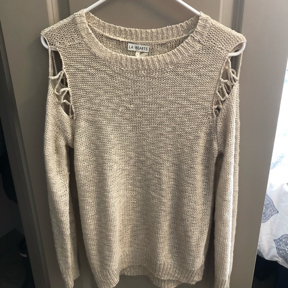 Tan LA Hearts sweater